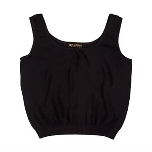 St. John Basics Black Knit Sleeveless Sweater